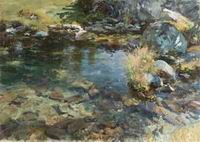 (image for) Handmade oil painting Copy paintings of famous artists John Singer Sargenti's art Alpine Pool 1907
